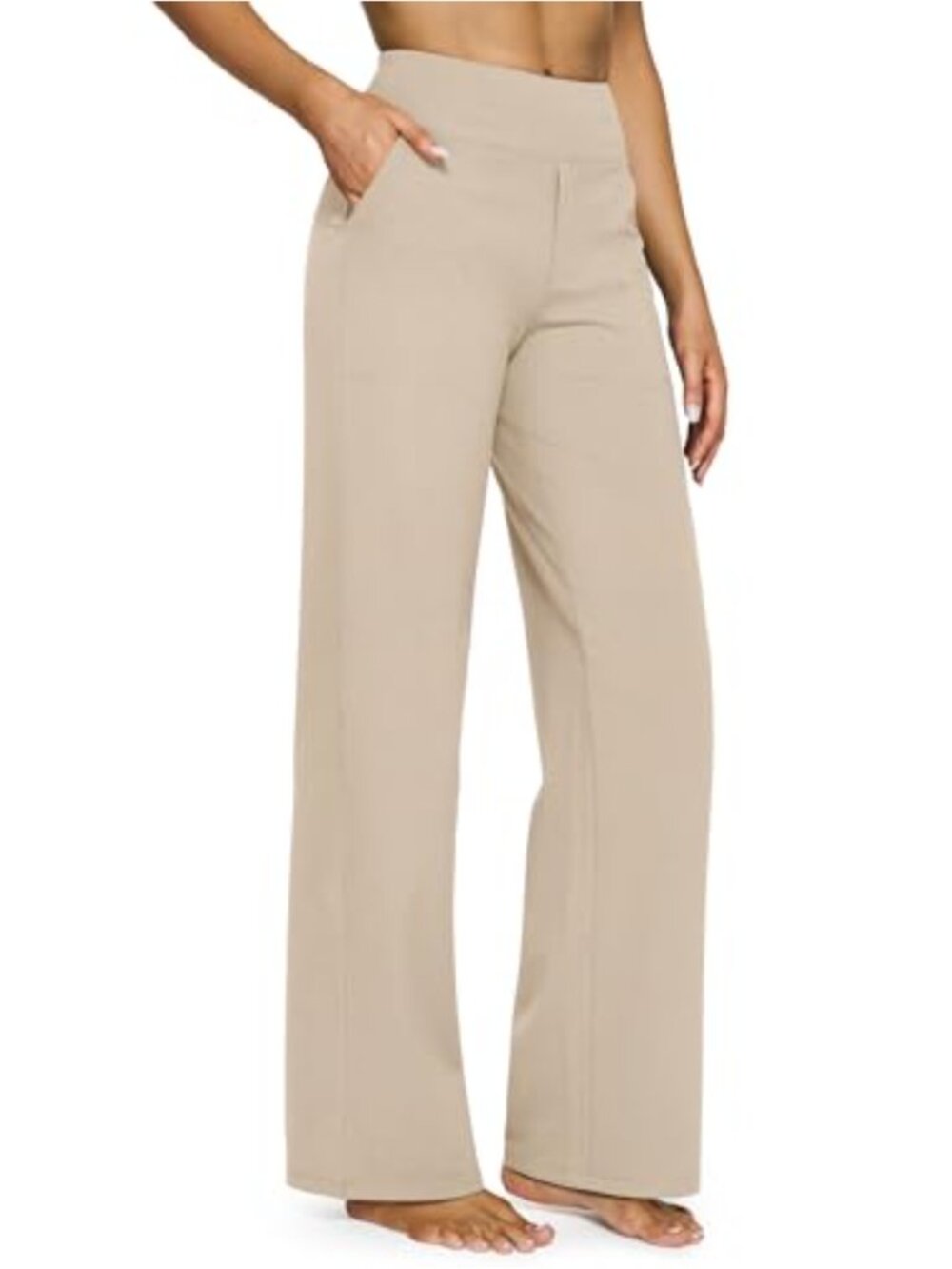 G4Free Wide Leg Yoga Pants Women High Waist Dress Pants with Pockets 4